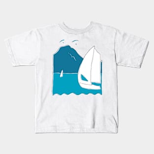 sailing and paragliding Kids T-Shirt